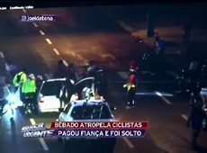 Homem embriagado atropela grupo de ciclistas