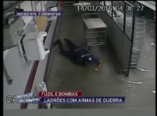 Assaltantes usam armas de guerra para roubar empresa