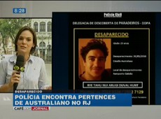 RJ: polícia encontra pertences de australiano desaparecido