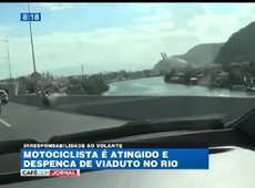 RJ: motociclista é atirado de ponte por motorista