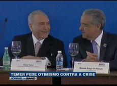 Michel Temer pede otimismo contra a crise