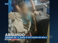 RJ: mulher tenta embarcar com criança em mala