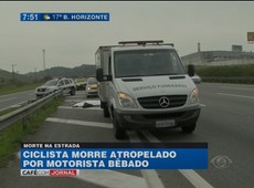 Motorista embriagado atropela e mata ciclista