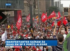 Manifestantes saem às ruas contra Michel Temer
