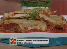 Frango parmegiana sem fritura