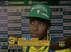 Tchê Tchê fala sobre vitória importante do Palmeiras