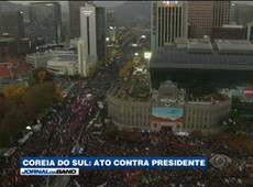 Sul-coreanos protestam contra presidência do país
