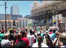 Servidores do Rio protestam contra medidas de ajuste fiscal do governo