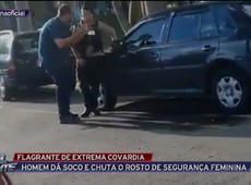 MG: Homem dá soco e chuta rosto de segurança feminina