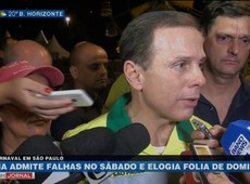 João Doria admite que houve falha na previsão de foliões