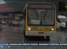 Sindicatos anunciam greve geral nesta quarta-feira