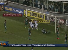 Verdão vence clássico com virada relâmpago