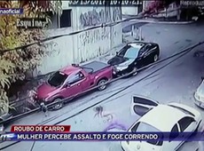 SP: Mulher percebe assalto e foge correndo