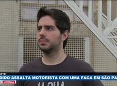 SP: criminoso assalta com uma faca no trânsito