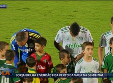 Borja brilha e Verdão fica perto da vaga na semifinal
