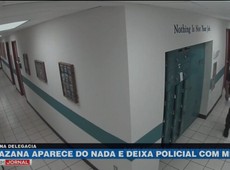 Ratazana aparece do nada e assusta policial em delegacia
