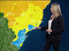 Céu fica bastante carregado entre o RJ e ES