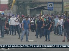 Protesto da oposição volta a ser reprimido na Venezuela