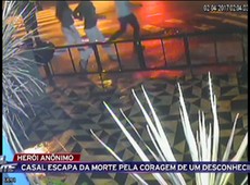 Casal escapa da morte pela coragem de um desconhecido