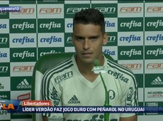Líder Verdão faz jogo duro com Peñarol no Uruguai