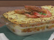 Lasanha de camarão