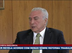 Michel Temer é entrevistado por Datena