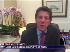 Datena recebe parabéns de amigos