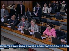 Reforma trabalhista avança após bate-boca no Senado