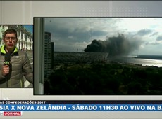 Estádio para Copa da Rússia é atingido por incêndio