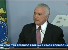 Temer nega ter recebido propina e ataca Rodrigo Janot