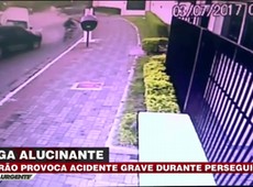 Ladrão provoca acidente grave durante perseguição