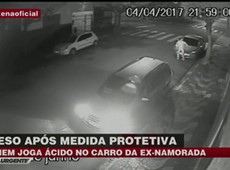 Homem é preso após jogar ácido em carro de ex-namorada