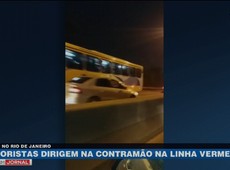 RJ: motoristas dirigem na contramão por causa de roubos