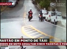 Bandidos fazem arrastão em ponto de táxi