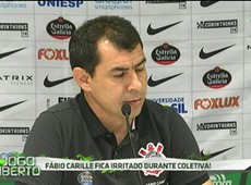 Fábio Carille se irrita em entrevista coletiva