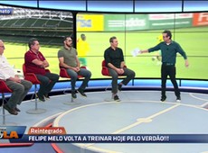 Reintegrado, Felipe Melo volta a treinar pelo Verdão