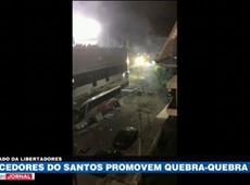 Torcedores do Santos promovem quebra-quebra