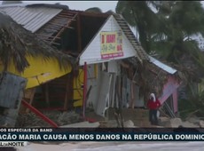 Furacão Maria causa menos danos na República Dominicana