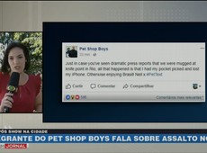 Integrante do Pet Shop Boys fala sobre assalto no RJ