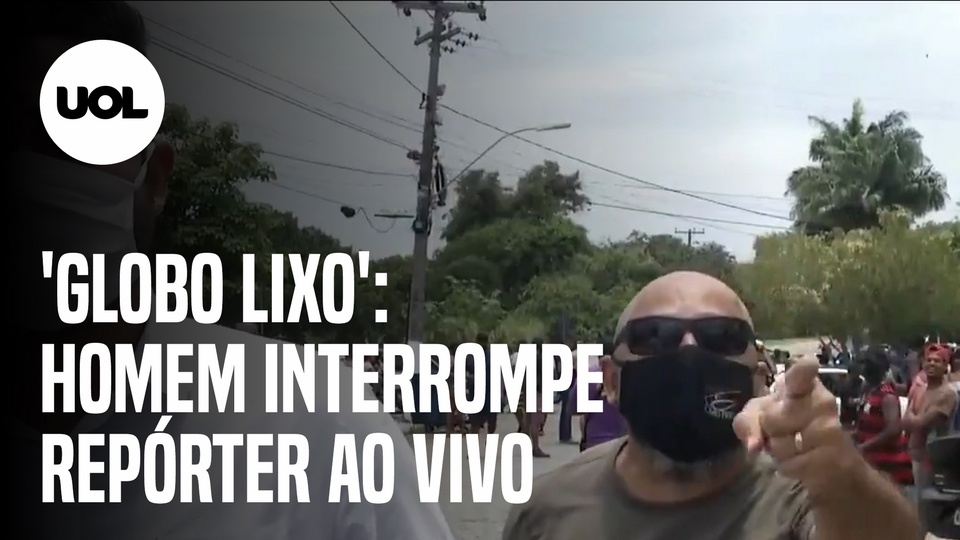 Globo lixo': homem interrompe repórter e xinga emissora ao vivo