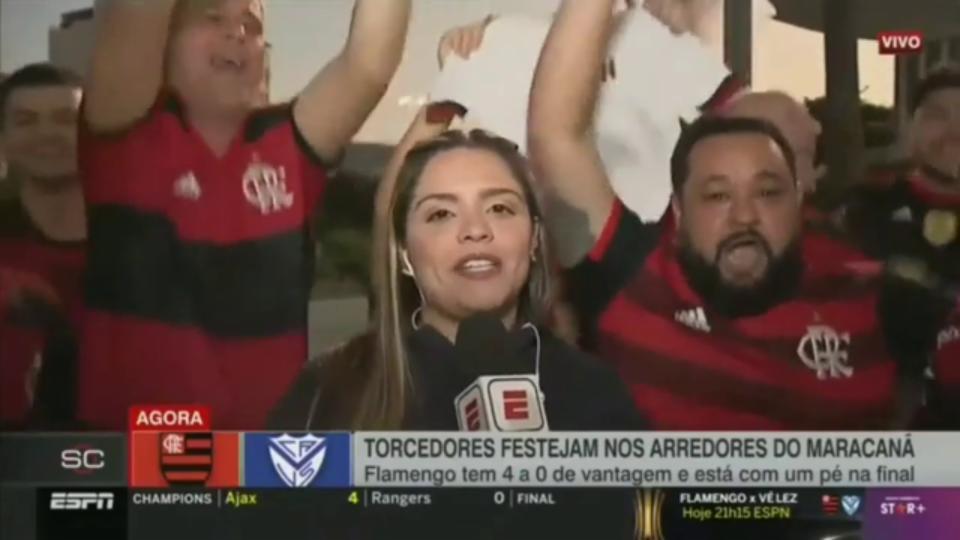 Repórter Da Espn é Assediada Ao Vivo Por Torcedor Do Flamengo Tv Uol