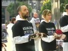 Ativistas fazem protesto com animais na Espanha