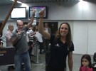Fabiana Beltrame é recebida com festa no Rio