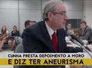 Cunha diz ter aneurisma e pede liberdade em depoimento a Sérgio Moro