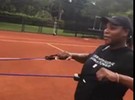 Serena Williams faz trabalho físico