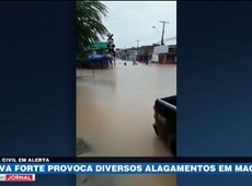 Chuva forte provoca alagamentos em Maceió