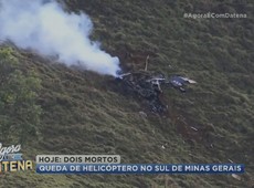 Helicóptero cai no Sul de Minas Gerais e explode