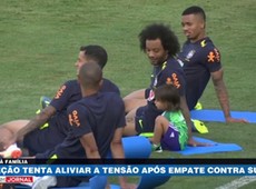 Seleção tenta aliviar a tensão após empate