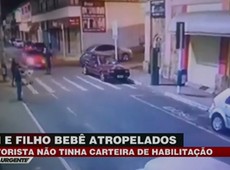 Pai e bebê são atropelados por motorista não habilitado