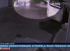 SP: Caminhão desgovernado atropela duas pessoas